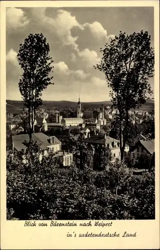 Ak Bärenstein im Erzgebirge, Blick von Bärenstein nach Weipert, Panorama