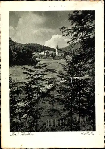 Ak Schwarzenberg im Murgtal Baiersbronn im Schwarzwald, Dorf-Kirchlein