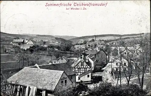 Ak Mohlsdorf Teichwolframsdorf in Thüringen, Blick auf Ortschaft und Umgebung