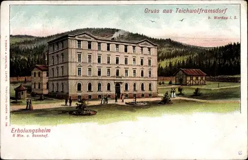 Ak Mohlsdorf Teichwolframsdorf in Thüringen, Blick zum Erholungsheim