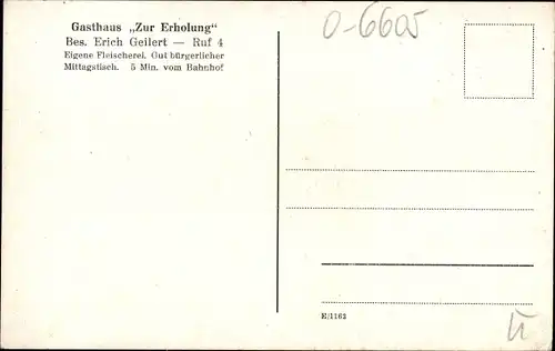 Ak Teichwolframsdorf Thüringen, Idyll, Badeteich, O. T.Lazarett, Gasthof Zur Erholung