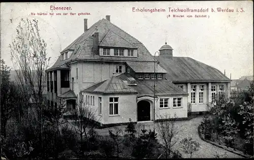 Ak Mohlsdorf Teichwolframsdorf in Thüringen, Ebenezer, Hausansicht