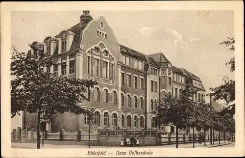 Ak Bitterfeld in Sachsen Anhalt, Neue Volksschule