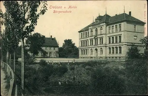 Ak Trebsen an der Mulde Sachsen, Bürgerschule