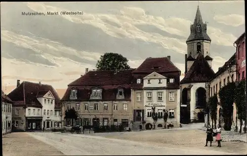 Ak Mutzschen Grimma in Sachsen, Markt, Westseite