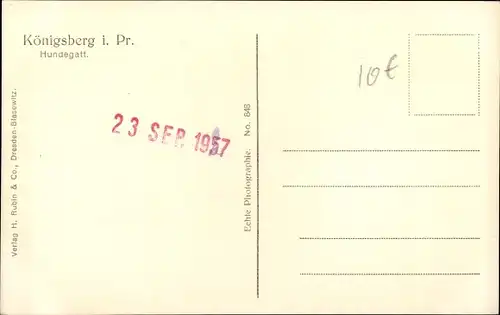 Ak Kaliningrad Königsberg Ostpreußen, Hundegatt