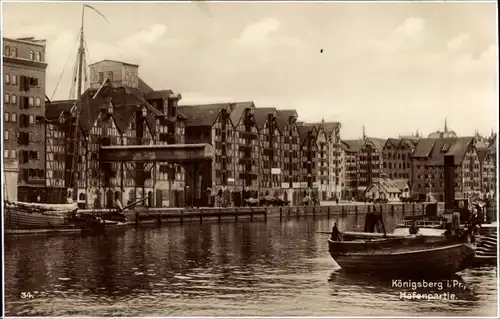 Ak Kaliningrad Königsberg Ostpreußen, Hafen, Speicherhäuser