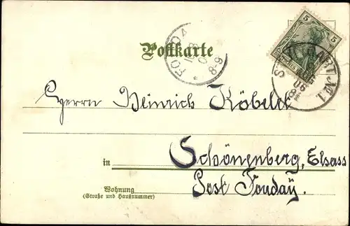 Litho Württembergische Landestrachten, Schwarzwaldkreis, Mann mit Kuckucksuhren, Frau mit Spinnrad