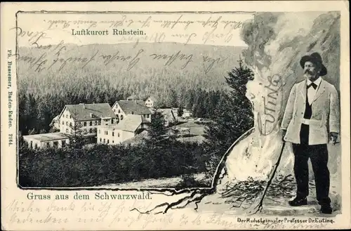 Ak Ruhstein Baiersbronn Schwarzwald, Der Ruhsteinvater Professor Dr. Euting