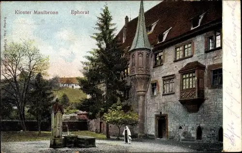 Relief Ak Maulbronn im Schwarzwald, Kloster, Ephorat, Brunnen