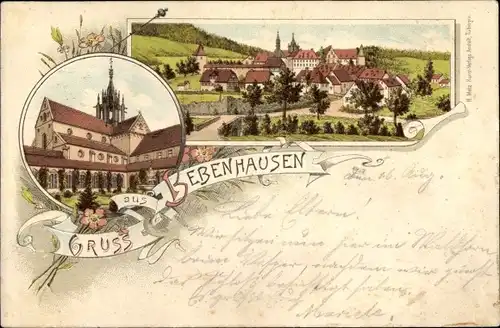 Litho Bebenhausen Kettershausen in Schwaben, Gesamtansicht