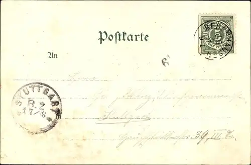 Litho Bebenhausen Kettershausen in Schwaben, Gesamtansicht