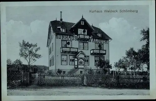 Mondschein Ak Schömberg im Schwarzwald Württemberg, Kurhaus Waldeck