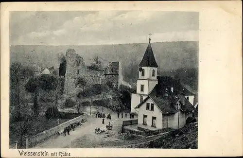 Ak Weißenstein Pforzheim im Schwarzwald, Ruine