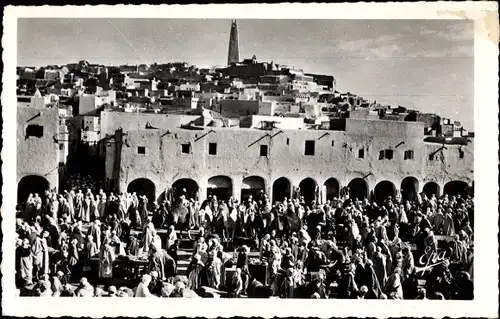 Ak Ghardaia Algerien, Le Marche et le Minaret