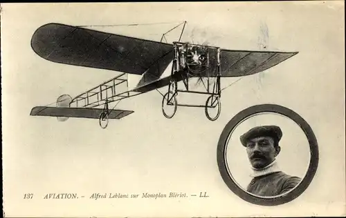 Ak Aviation, Alfred Leblanc sur Monoplan Blériot, Flugpionier