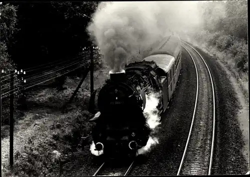 Foto Ak Dampflokomotive in Fahrt, 012 066 des Bw Rheine mit D 1735
