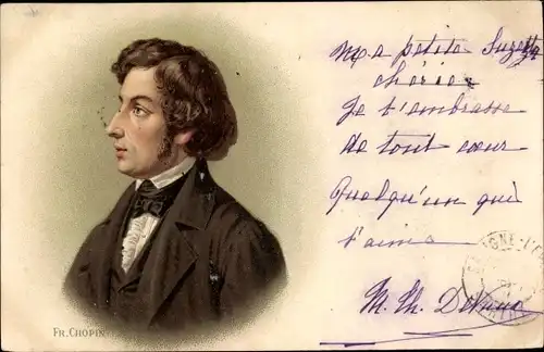 Litho Komponist Frédéric Chopin, Pianist, Klavierkomponist, Portrait