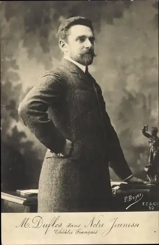 Ak Schauspieler Raphael Duflos, Notre Jeunesse, Theatre Francais