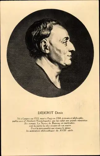 Ak Schriftsteller Denis Diderot, Portrait