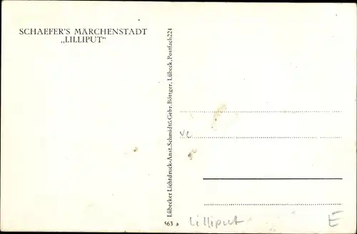 Ak Schaeffer's Märchenstadt Liliput