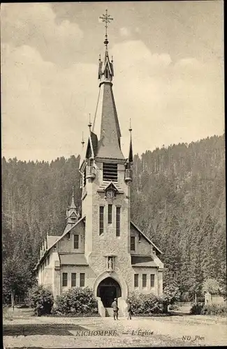Ak Kichompre Gérardmer Lothringen Vosges, L'Eglise, Kirche, Außenansicht