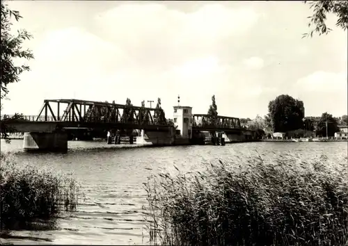 Ak Wolgast in Mecklenburg Vorpommern, Peene Brücke