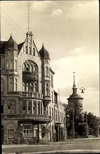 Ak Forst in der Niederlausitz, Partie an der Berliner Straße, Cafe Central, Außenansicht