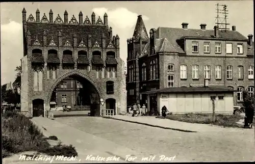 Ak Malchin in Mecklenburg, Kalensches Tor, Post