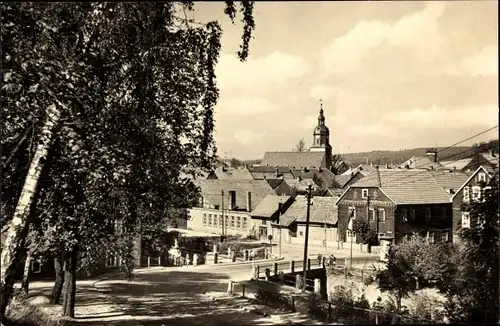 Ak Langewiesen Ilmenau in Thüringen, Blick vom Petersberg auf den Ortenburg