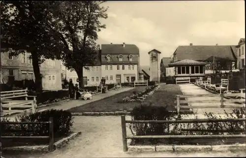 Ak Geschwenda Geratal Thüringen, Kuranlagen, Bank