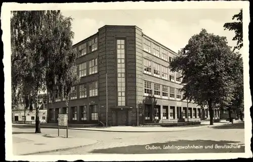 Ak Guben in der Niederlausitz, Lehrlingswohnheim und Berufsschule