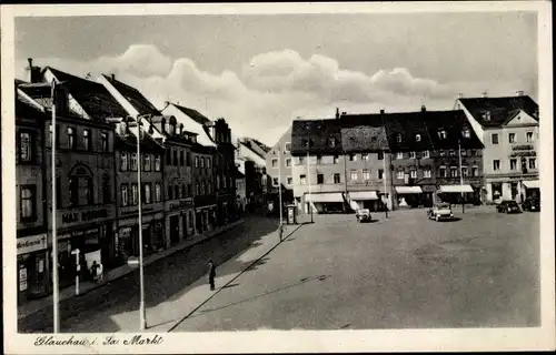 Ak Glauchau Sachsen, Blick auf den Markt