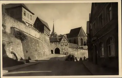 Ak Kronach in Oberfranken, Partie an der Stadtmauer
