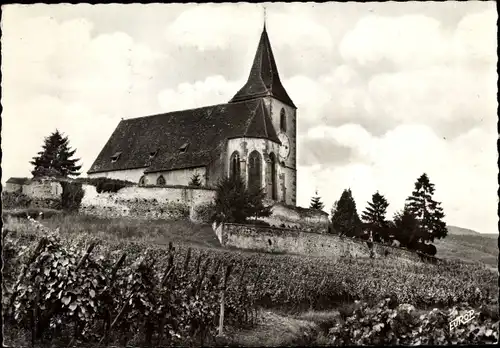 Ak Hunawihr Hunaweier Elsass Haut Rhin, Eglise forifiee
