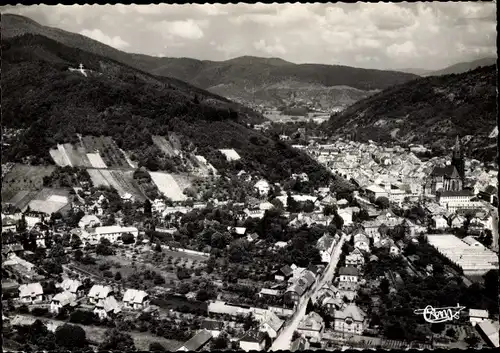 Ak Thann Elsass Haut Rhin, Blick auf den Ort, Fliegeraufnahme