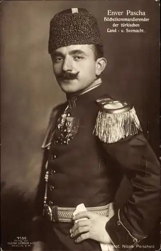 Ak Enver Pascha, Türkischer Kriegsminister, Uniform, Orden