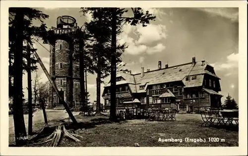 Ak Wildenthal Eibenstock im Erzgebirge, Auersberg, Berghotel Auersberg, HO Wismut