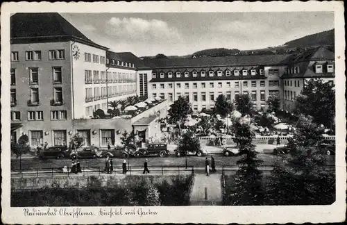 Ak Oberschlema Bad Schlema im Erzgebirge Sachsen, Kurhotel mit Garten