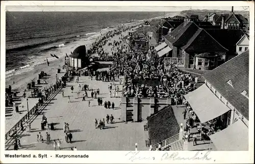 Ak Westerland auf Sylt, Kurpromenade