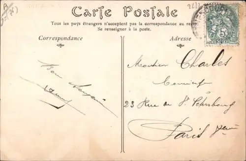 Ak Le Tréport Seine Maritime, Vue prise du Square Alexandre Papin