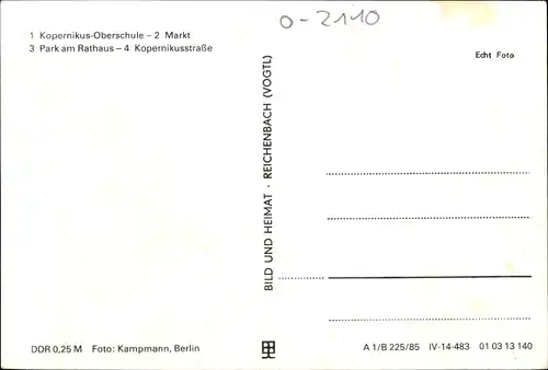 Ak Torgelow an der Uecker, Kopernikus-Oberschule, Markt, Park am Rathaus, Kopernikusstraße