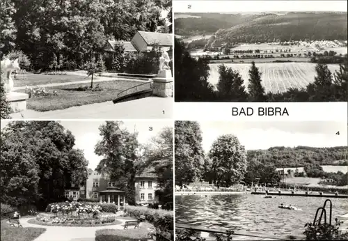 Ak Bad Bibra im Burgenlandkreis, Parkanlage Auenstraße, Bad, Campingplatz, Karl-Marx-Platz