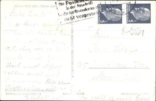 Ak Hirschfeld in Sachsen, Landschaftsbild, Kirche