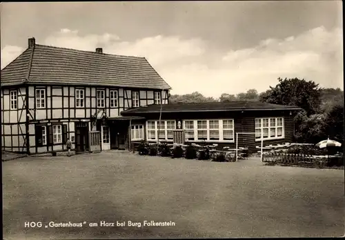 Ak Meisdorf im Harz, HOG Gartenhaus bei Burg Falkenstein