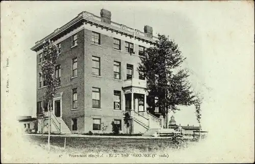 Ak Sherbrooke Québec Kanada, Protestant Hospital, East Sherbrooke, Krankenhaus Außenansicht