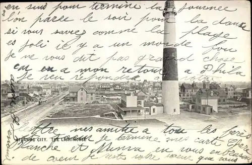 Ak Atlantic City New Jersey USA, The Lighthouse, Leuchtturm