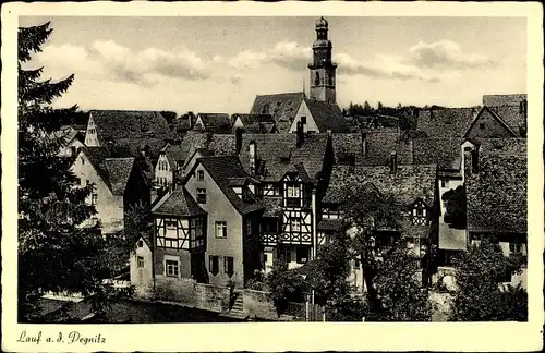 Ak Lauf an der Pegnitz in Mittelfranken Bayern, Teilansicht der Ortschaft