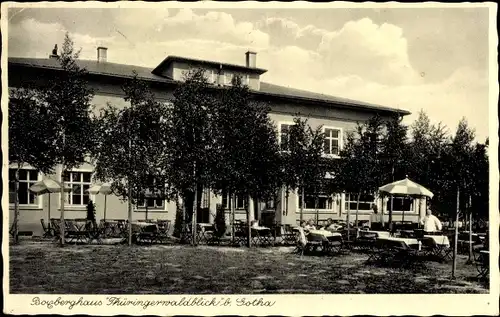 Ak Leinatal Thüringen, Boxberghaus Thüringerwaldblick, Inh. Martha Hemman, Gartenansicht