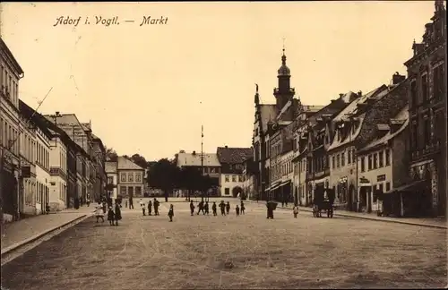 Ak Adorf im Vogtland, Markt